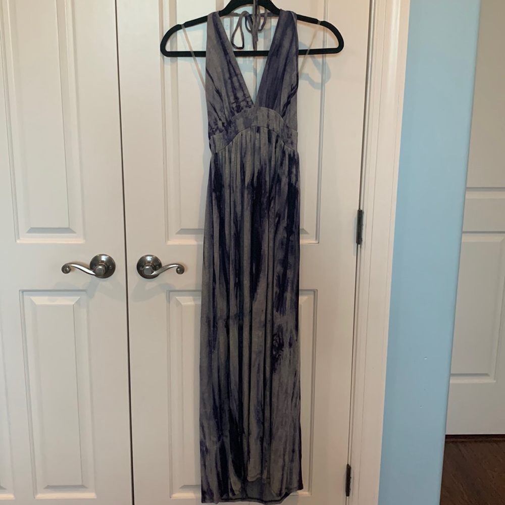 Small Tie Dye Halter Maxi Dress